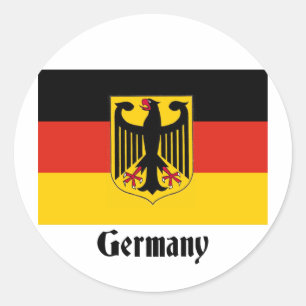 German Eagle Flag Classic Round Sticker