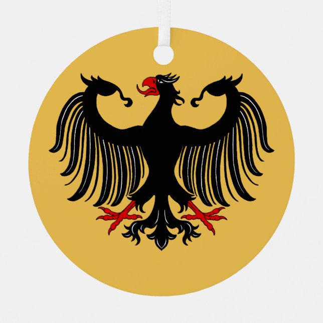 German Eagle Metal Ornament (Front)