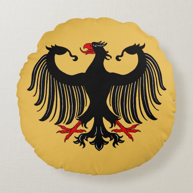 German Eagle Round Pillow (Front)