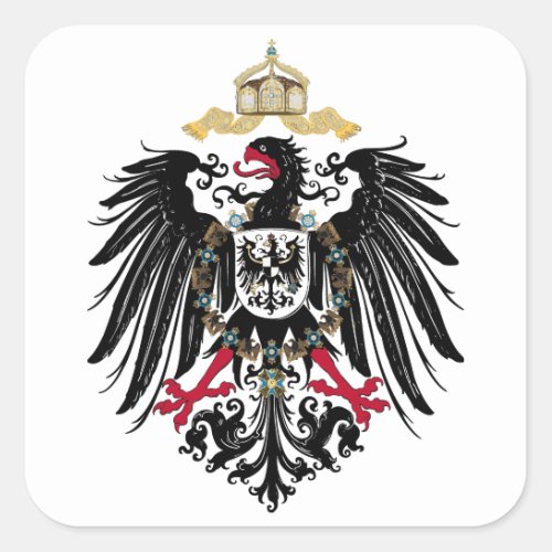 German eagle square sticker