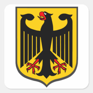 German Eagle Square Sticker
