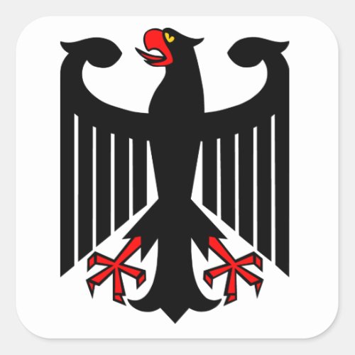 German Eagle Square Sticker