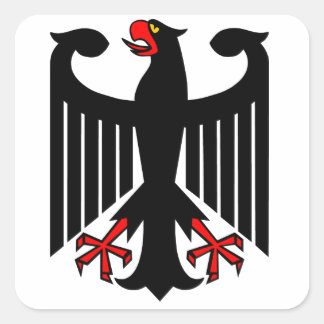 German Eagle Square Sticker