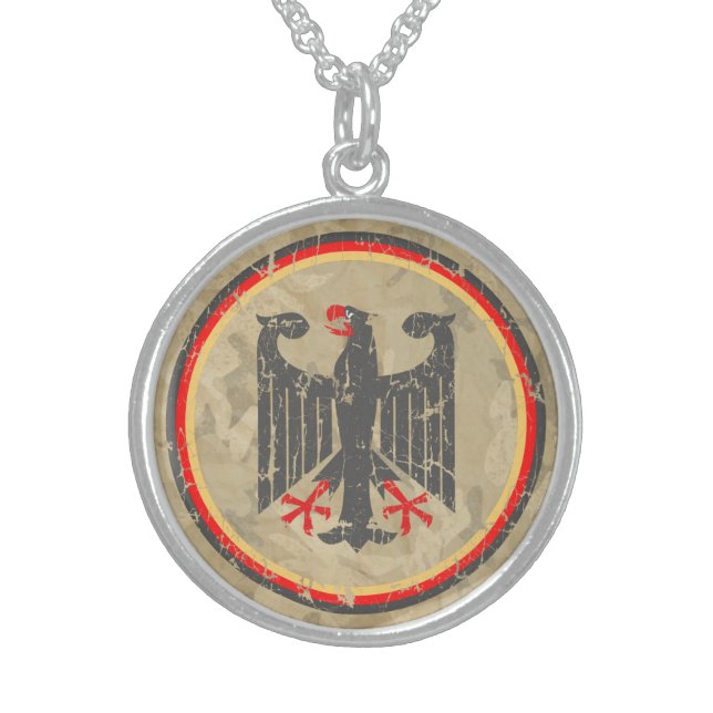 German Eagle Sterling Silver Necklace (Front)