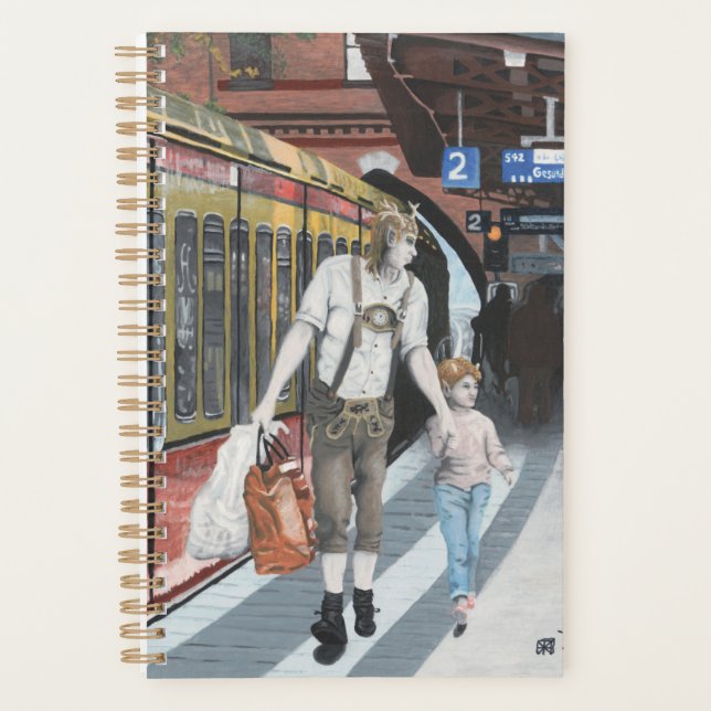 German Elf Berlin Train Trip Fantasy Art Planner (Front)