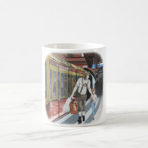 German Elf Berlin Train Trip Fantasy Coffee Mug