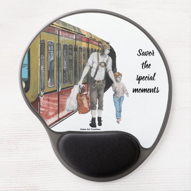 German Elf Berlin Train Trip Fantasy Gel Mouse Pad (Front)