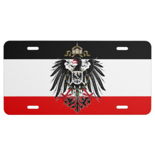 German Empire Flag License Plate