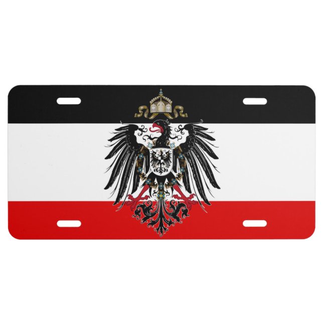 German Empire Flag License Plate (Front)