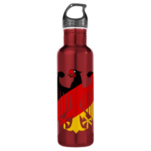 German empire/imperial flag double black eagle st stainless steel water bottle