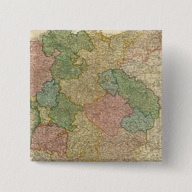 German Empire Map Pinback Button (Front)
