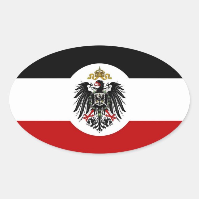 German Empire Oval Car Decal Sticker (Front)