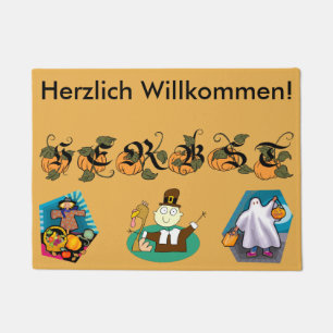 German Fall (Autumn) Welcome Mat