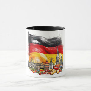 German Flag and Landmarks Mug – Cultural Icons