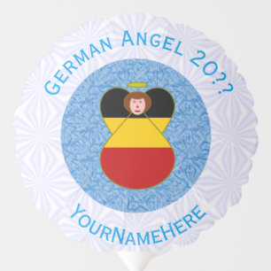 German Flag Angel Personalized Balloon