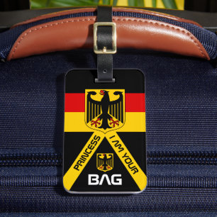 German Flag, bag tags, Germany / Personalized Luggage Tag