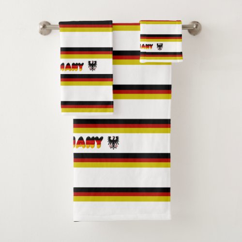 German flag bath towel set
