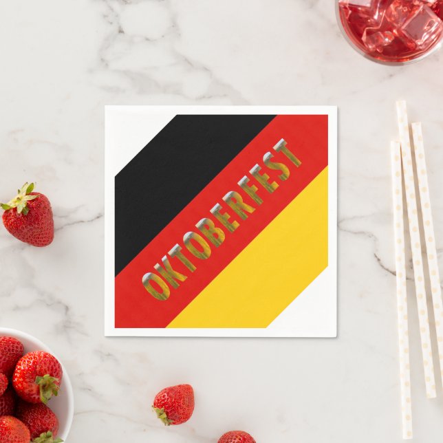 German Flag Beer Festival Oktoberfest Napkins (Insitu)