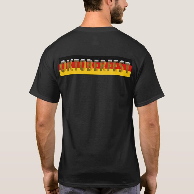 German Flag Beer Festival Oktoberfest T-Shirt (Back)