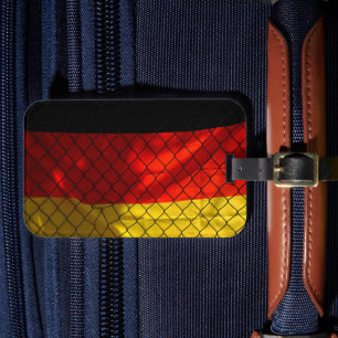 German Flag behind Chain Link Fence Luggage Tag