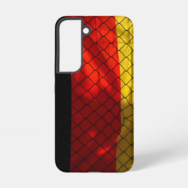 German Flag behind Chain Link Fence Samsung Galaxy Case (Back)