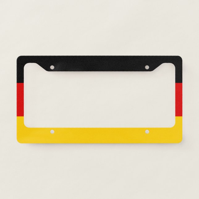 German Flag Black Red Gold - Car License Frame (Front)