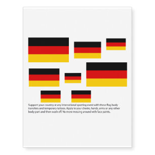 German flag body transfers temporary tattoos