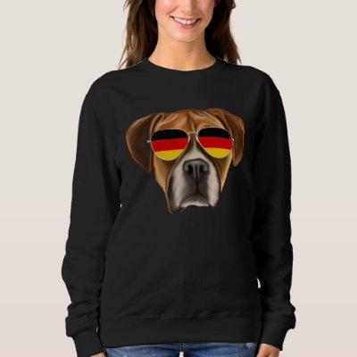 German Flag Boxer Dog Germany Pocket Sweatshirt