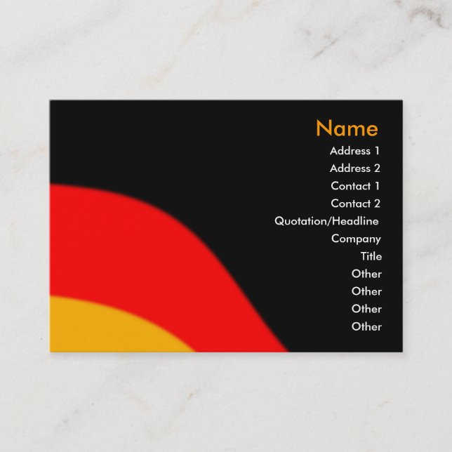 German Flag Business Card (Front)