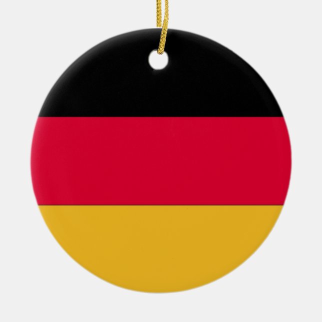 German Flag Ceramic Ornament (Front)