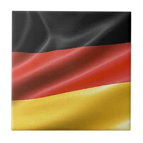 German Flag Ceramic Tile