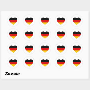 German Flag Classic Round Sticker