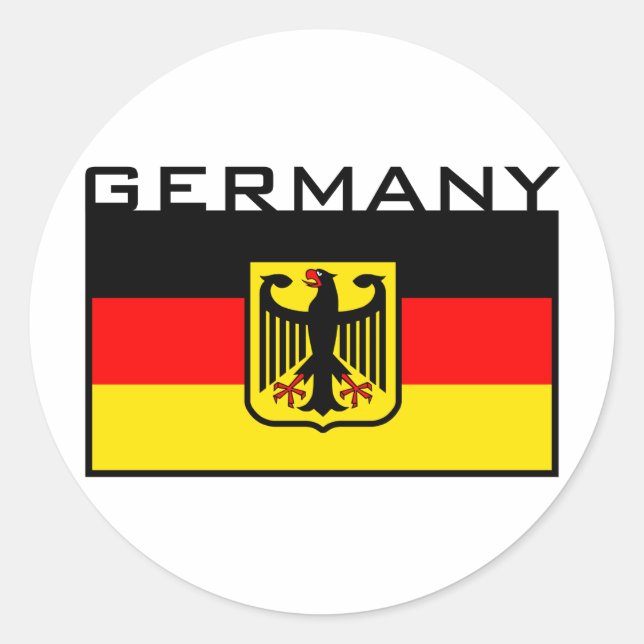 German Flag Classic Round Sticker (Front)