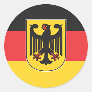 German Flag Classic Round Sticker