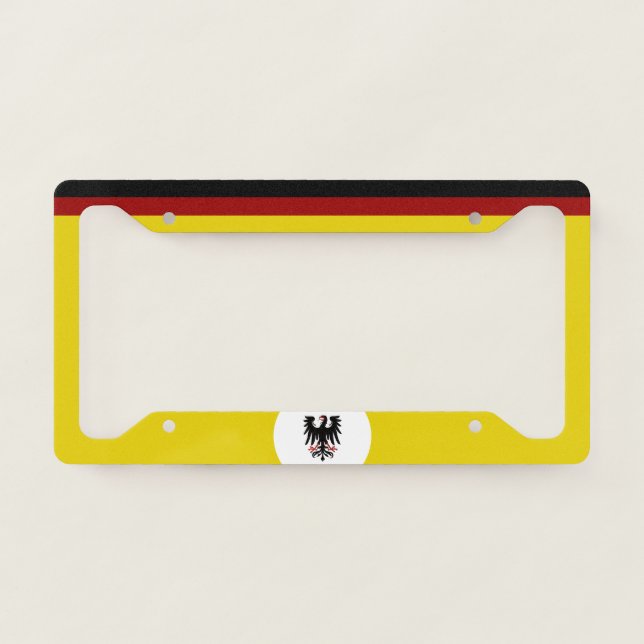 German flag-coat arms license plate frame (Front)