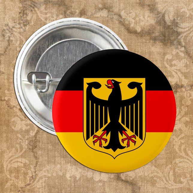 German flag & Coat of Arms, Deutschland/sport fans Button (Creator Uploaded)