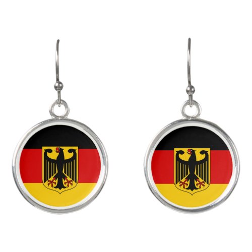 German flag  Coat of Arms Deutschlandsport fans Earrings