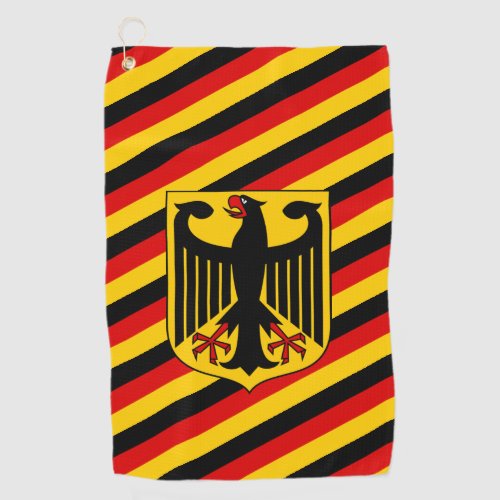German flag  Coat of Arms Deutschlandsport fans Golf Towel