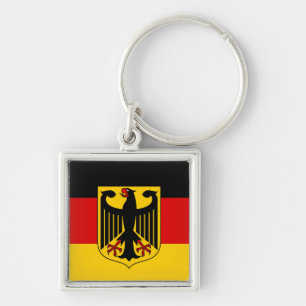 German flag & Coat of Arms, Deutschland/sport fans Keychain