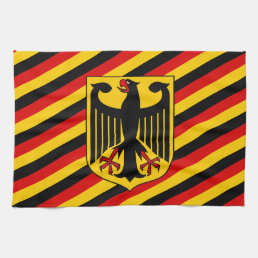 German flag &amp; Coat of Arms, Deutschland/sport fans Kitchen Towel