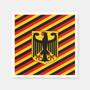 German flag & Coat of Arms, Deutschland/sport fans Napkins