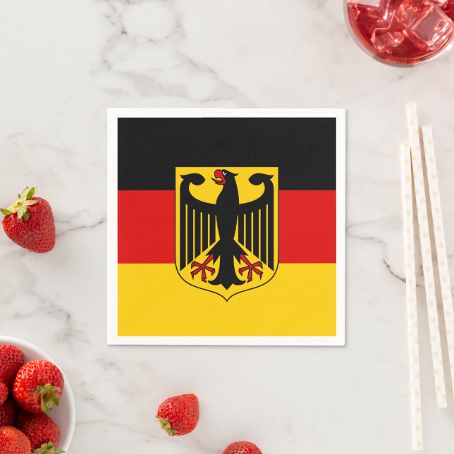 German flag & Coat of Arms, Deutschland/sport fans Napkins (Insitu)
