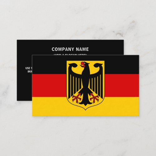 German Flag  Coat of Arms Flag of Germany Business Card