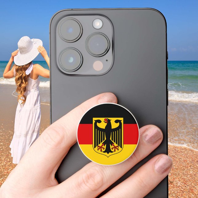 German flag & Coat of Arms, Germany / sport fans PopSocket (Creator Uploaded)