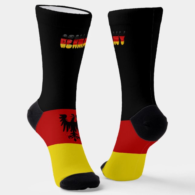 German flag-coat of arms socks (Angled)