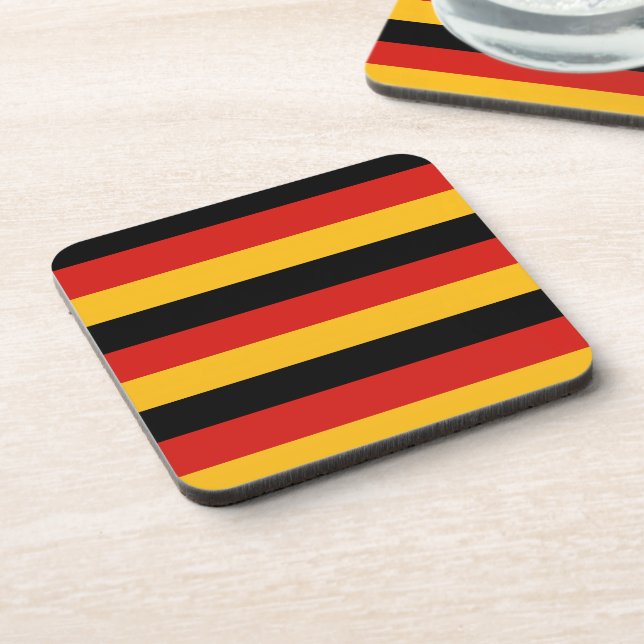 GERMAN FLAG COLORS BEVERAGE COASTER (Left Side)