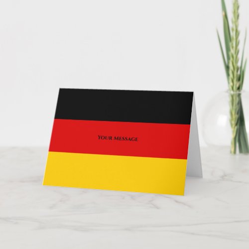 German Flag Colors Black Red Gold Customized Card