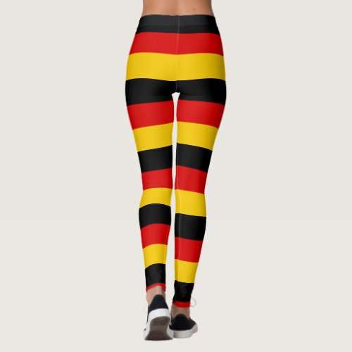 German Flag Colors Black Red Gold Leggings