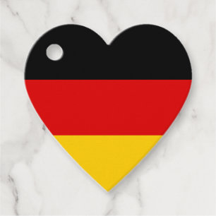 German Flag Colors Black Red Gold Personalizable Favor Tags