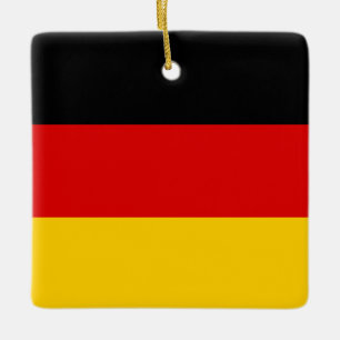 German Flag Colors Black Red Gold Personalized Ceramic Ornament